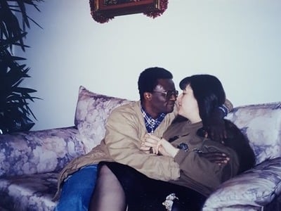 Με την πρώην σύζυγο του, τη Μάτα 1995